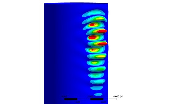 Ansys Ergebnisplot - FEM Berechnung - Turmbeulen