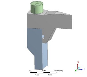 FE-Modell - in Ansys modellierte Geometrie entsprechend VDI 2230 - Beispiel 5