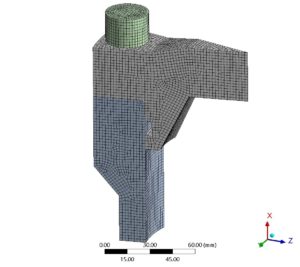 FE-Modell - in Ansys modellierte und vernetzte Geometrie entsprechend VDI 2230 - Beispiel 5