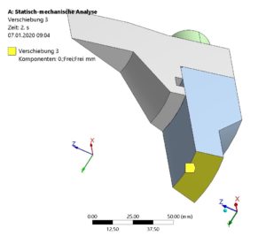 FE-Modell - Randbedingungen an Schnittflächen des Modells definiert-3